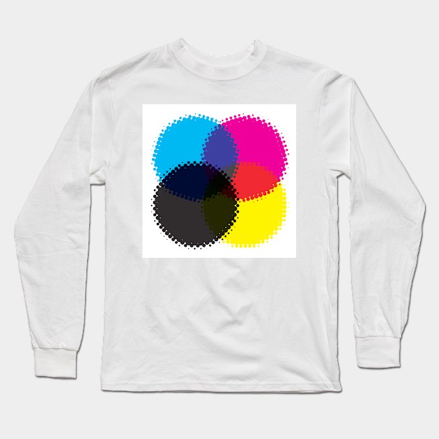 cmyk wheels Long Sleeve T-Shirt by wodzu